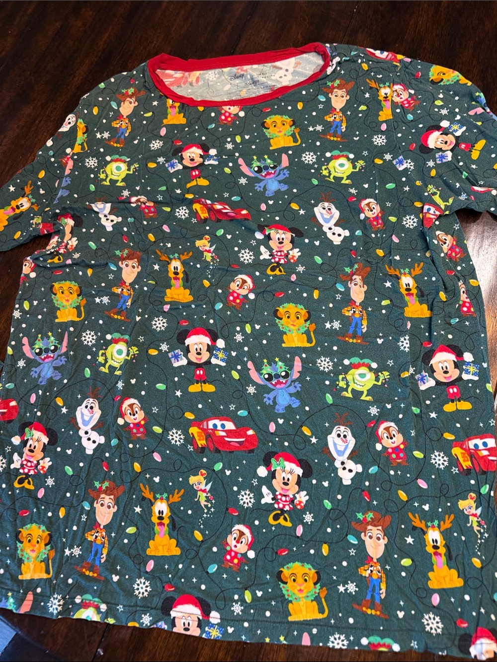 Little Sleepies Dark Green Holiday Character Footie with Red Trim